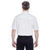 UltraClub Men's White Short-Sleeve Whisper Twill