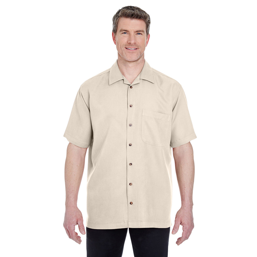 UltraClub Men's Stone Cabana Breeze Camp Shirt