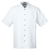 UltraClub Men's White Cabana Breeze Camp Shirt