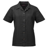 UltraClub Women's Black Cabana Breeze Camp Shirt