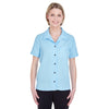 UltraClub Women's Island Blue Cabana Breeze Camp Shirt