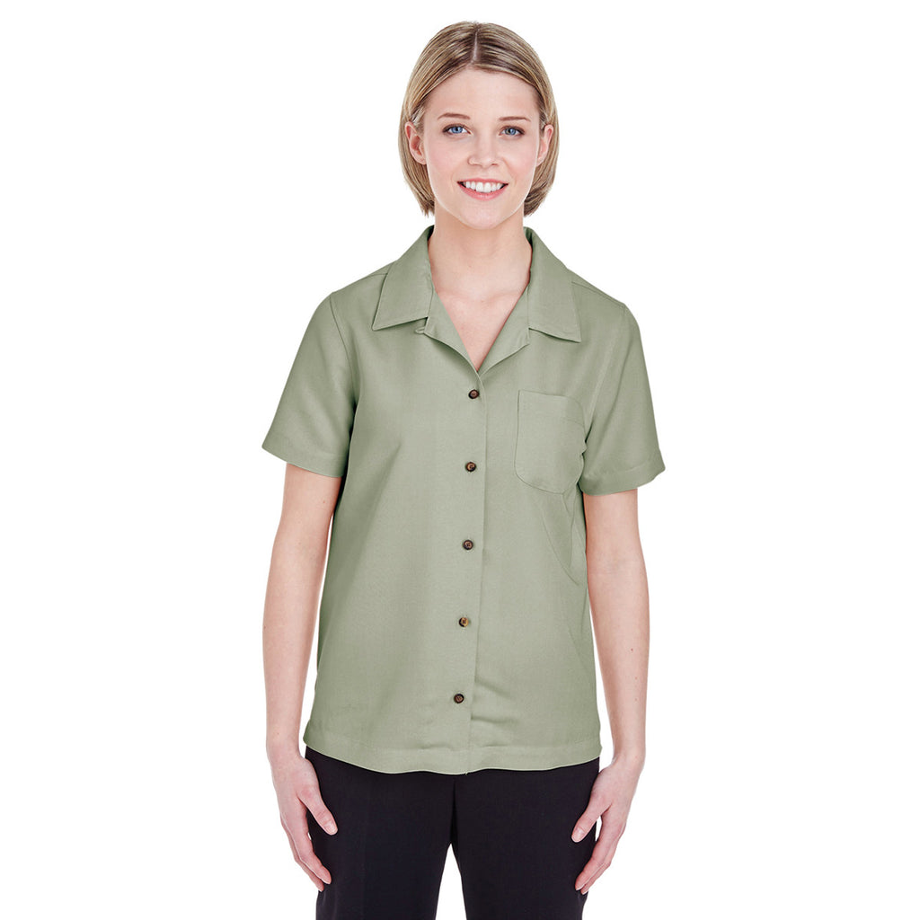 UltraClub Women's Sage Cabana Breeze Camp Shirt