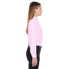 UltraClub Women's Pink Classic Wrinkle-Resistant Long-Sleeve Oxford