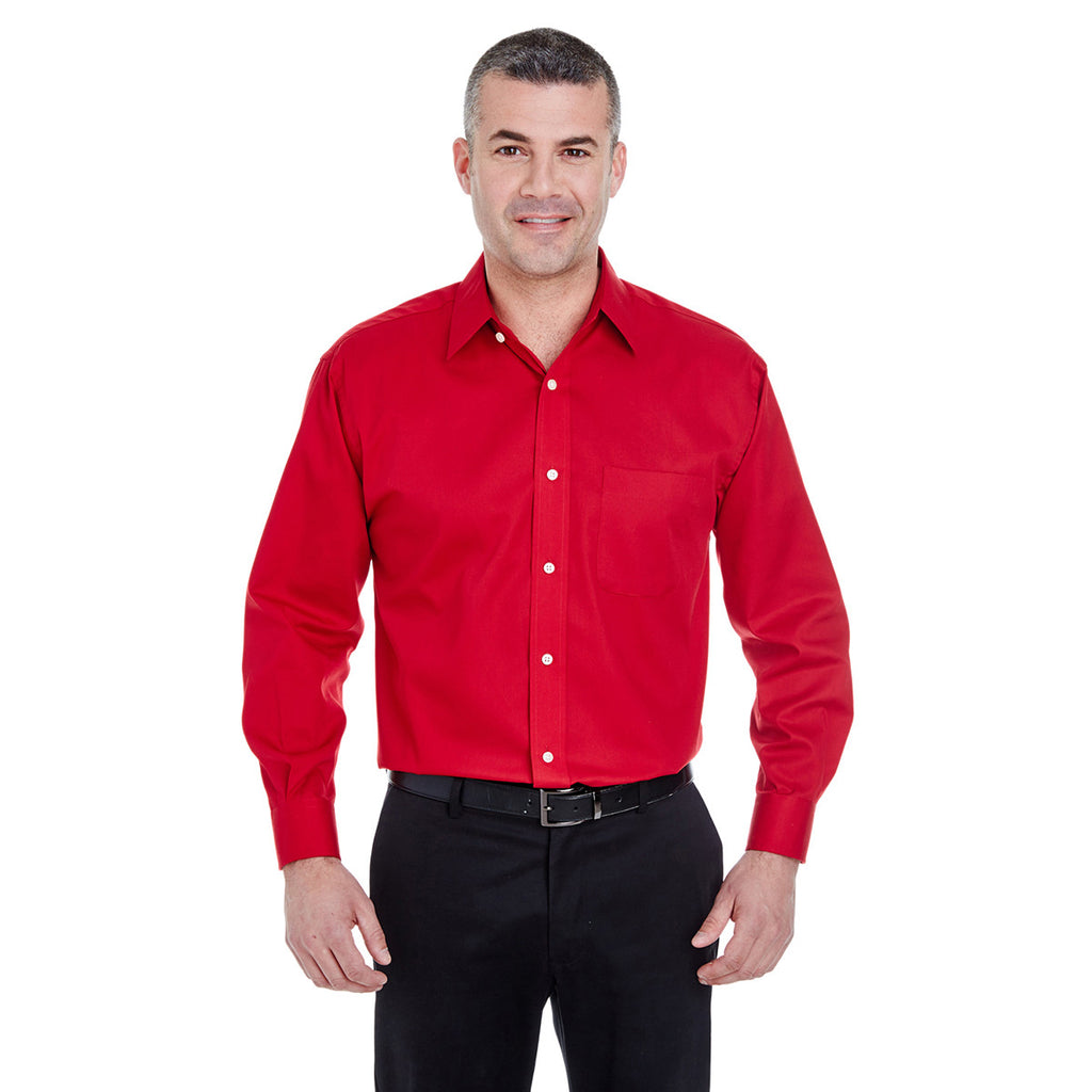 UltraClub Men's Cardinal Whisper Elite Twill