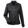 UltraClub Women's Black Whisper Elite Twill