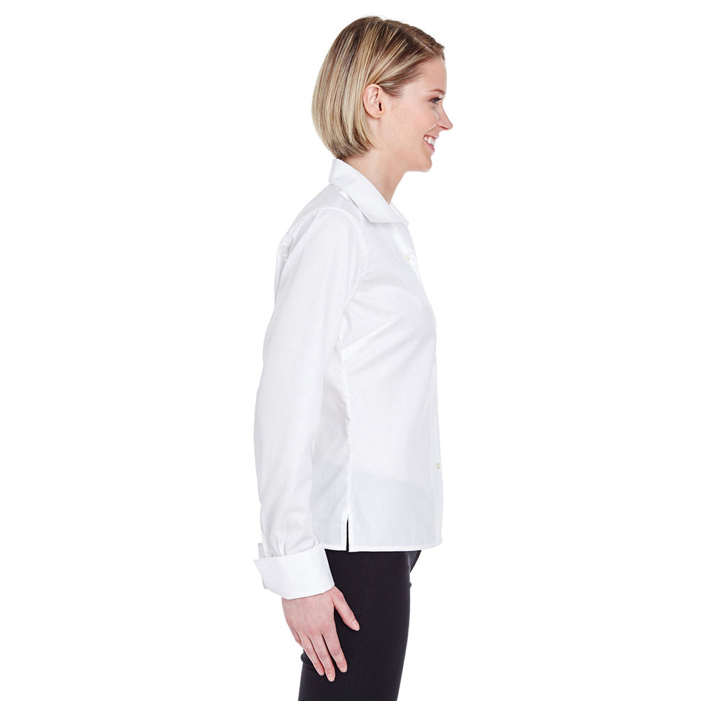 UltraClub Women's White Whisper Elite Twill