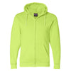 Bayside Men's Lime Green USA-Made Full Zip Hooded Sweatshirt