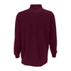 Vantage Men's Deep Maroon 1/4-Zip Flat-Back Rib Pullover