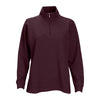 Vantage Women's Deep Maroon 1/4-Zip Flat Back Rib Pullover