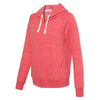 Jerzees Women's Red Snow Heather French Terry Full-Zip Hooded Sweatshirt