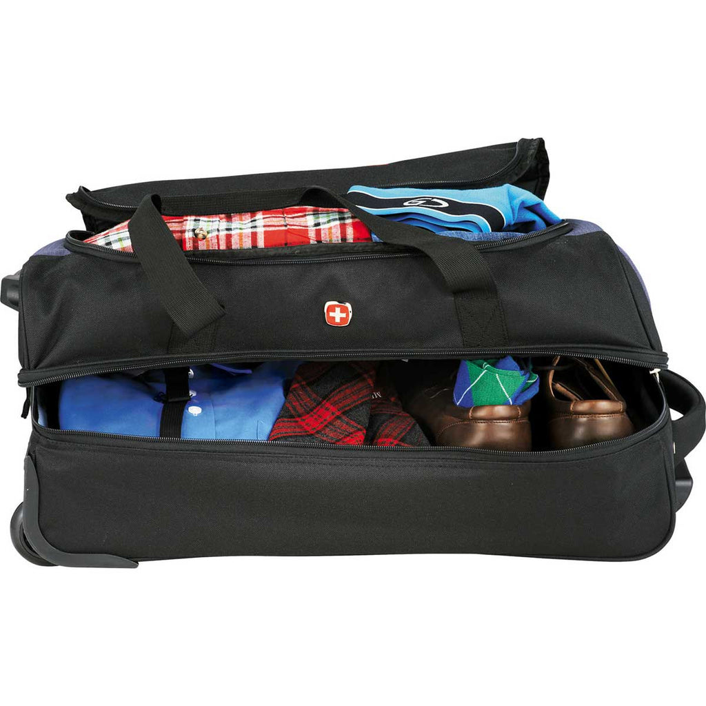 Wenger Black 22" Drop Bottom Wheeled Duffel Bag