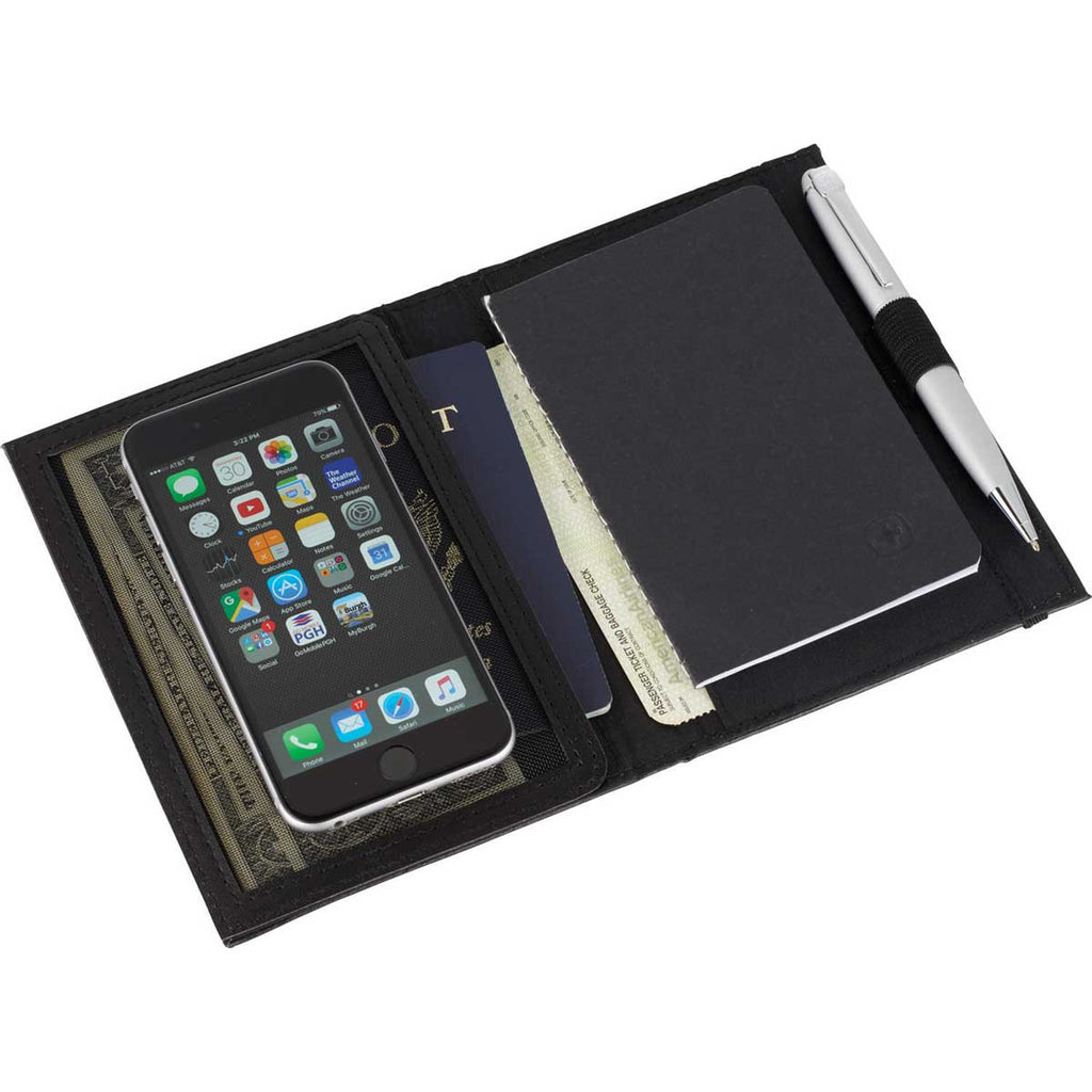 Wenger Black Tech Zippered Padfolio