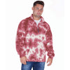 Charles River Unisex Maroon Tie Crosswind Quarter Zip Sweatshirt (Tie-Dye)