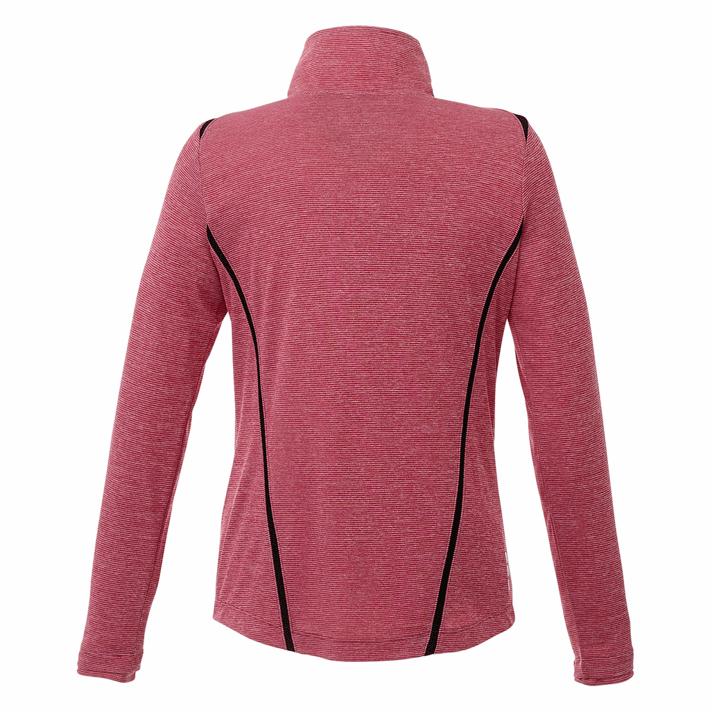 Elevate Women's Vintage Red Heather/Black Dege Eco Knit Half Zip