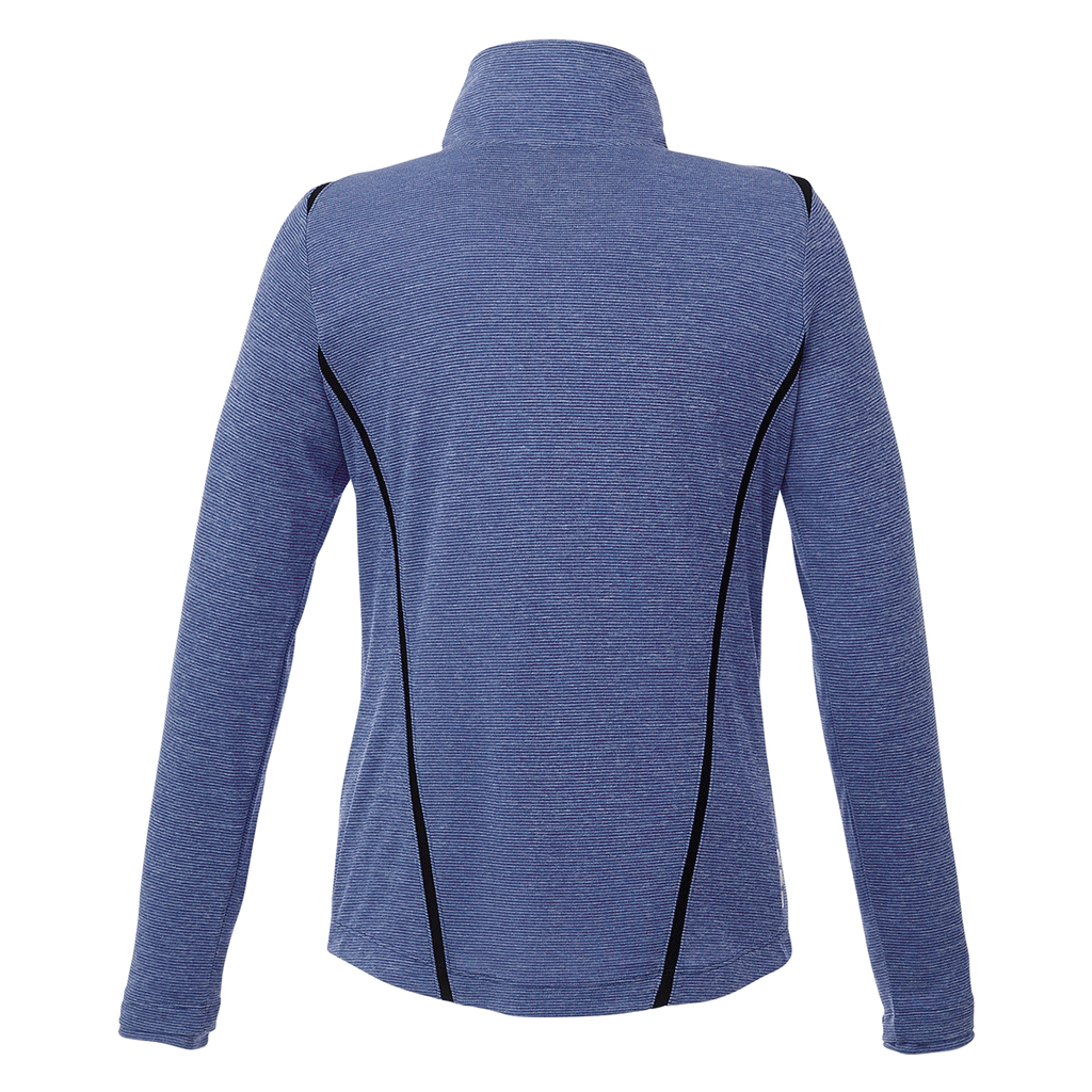 Elevate Women's Metro Blue Heather/Black Dege Eco Knit Half Zip