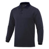 BAW Men's Navy Classic Long Sleeve Pique Polo