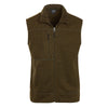 Landway Men's Heather Olive Ashton Vest Sweater-Knit Fleece