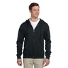 Jerzees Men's Black 8 Oz. Nublend Fleece Full-Zip Hood