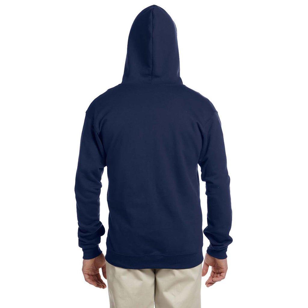 Jerzees Men's J Navy 8 Oz. Nublend Fleece Full-Zip Hood