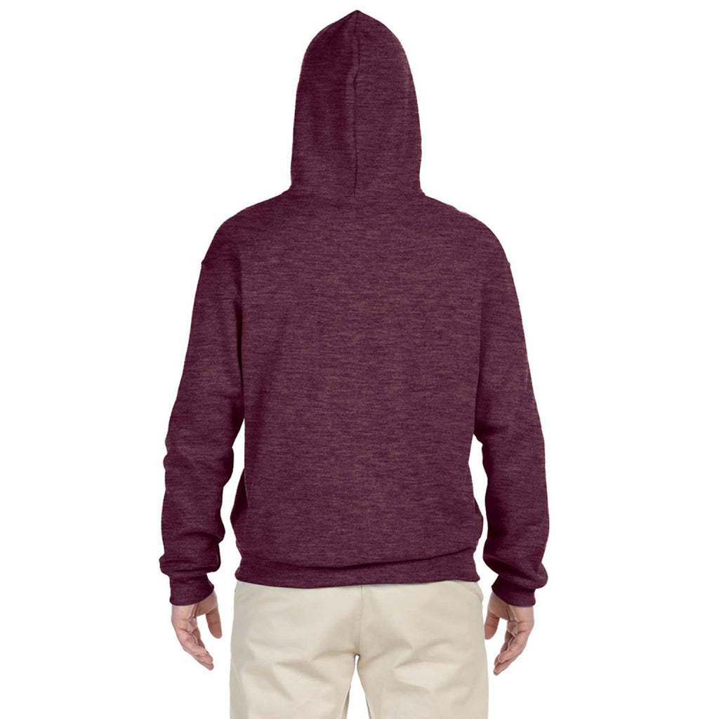 Jerzees Men's Vintage Heather Maroon 8 Oz. Nublend Fleece Pullover Hood