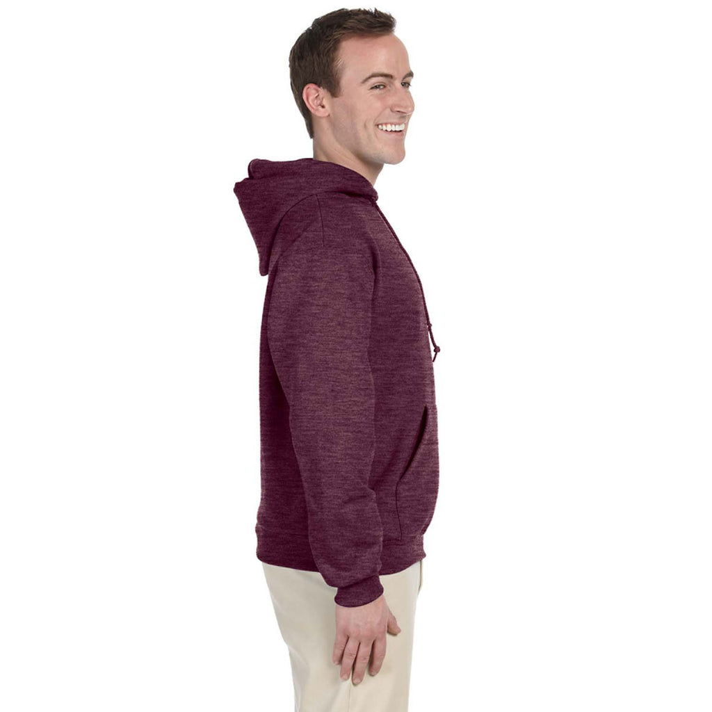 Jerzees Men's Vintage Heather Maroon 8 Oz. Nublend Fleece Pullover Hood