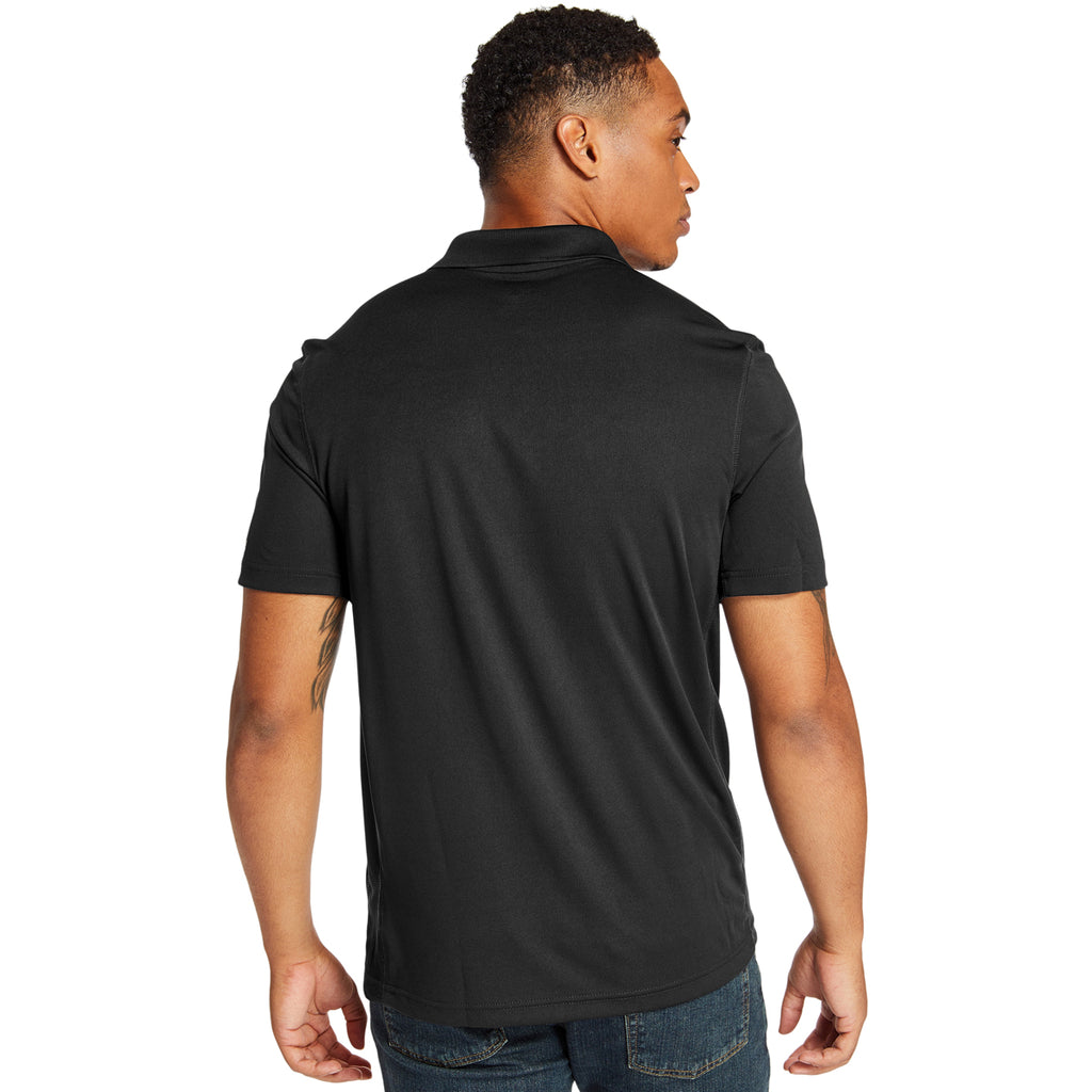 Timberland Men's Jet Black PRO Wicking Good Short-Sleeve Polo Shirt