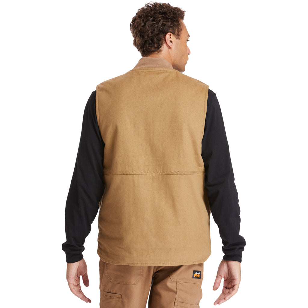 Timberland Men's Dark Wheat PRO Gritman Lined Canvas Vest