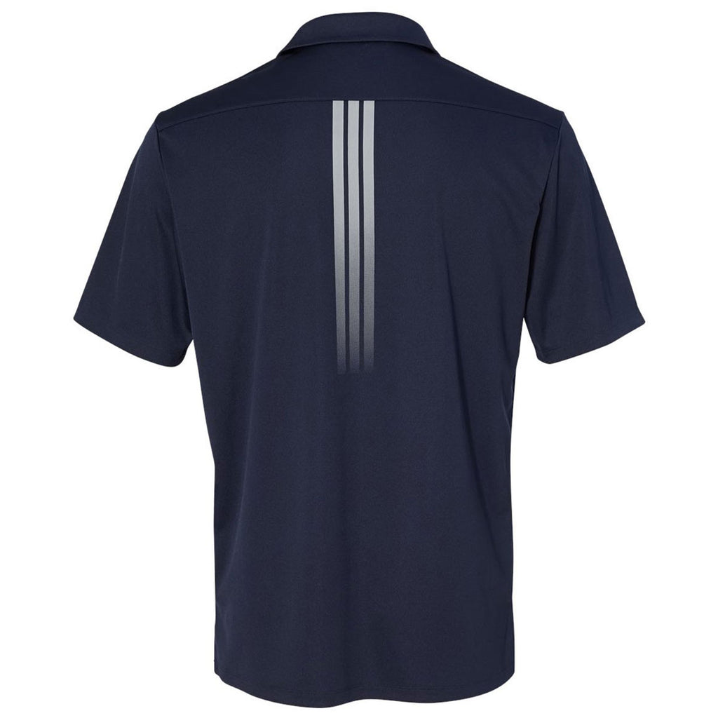 adidas Golf Men's Navy Gradient 3-Stripes Sport Shirt