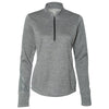 adidas Golf Women's Mid Grey Heather/Black Brushed Terry Heather Quarter-Zip