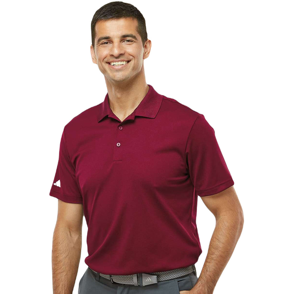 Adidas Men's Collegiate Burgundy Basic Sport Polo