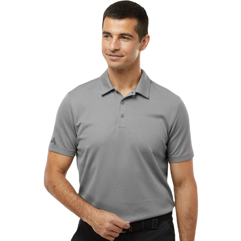 Adidas Men's Grey Three Micro Pique Polo