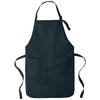 Port Authority Navy Full-Length Two-Pocket Bib Apron