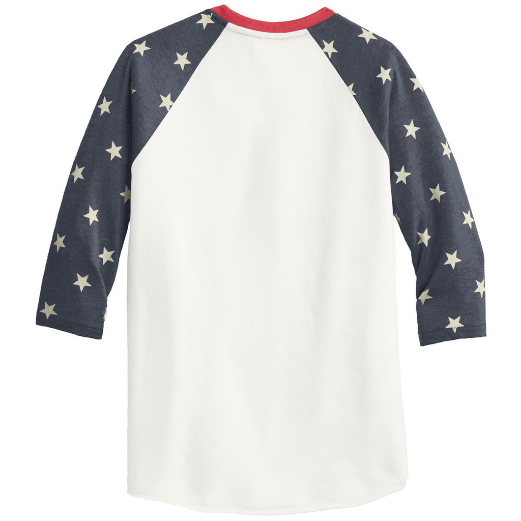 Alternative Apparel Men's Eco Stars Eco-Jersey Baseball T-Shirt