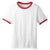 Alternative Apparel Men's White/Red Keeper Vintage 50/50 Ringer Tee