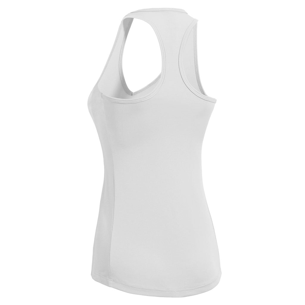 Expert Women's White Workout Tech Racerback