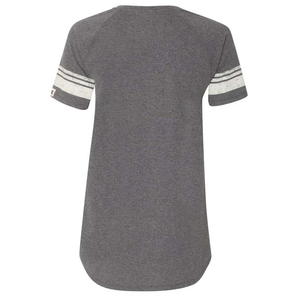 Champion Women's Oxford Grey Originals Triblend Varsity Tee