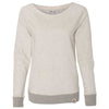 Champion Women's Oatmeal Heather/Oxford Grey Originals French Terry Boat Neck Sweatshirt