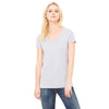 Bella + Canvas Women's Athletic Heather Jersey Short-Sleeve V-Neck T-Shirt