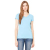 Bella + Canvas Women's Baby Blue Jersey Short-Sleeve V-Neck T-Shirt