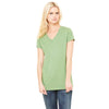 Bella + Canvas Women's Leaf Jersey Short-Sleeve V-Neck T-Shirt