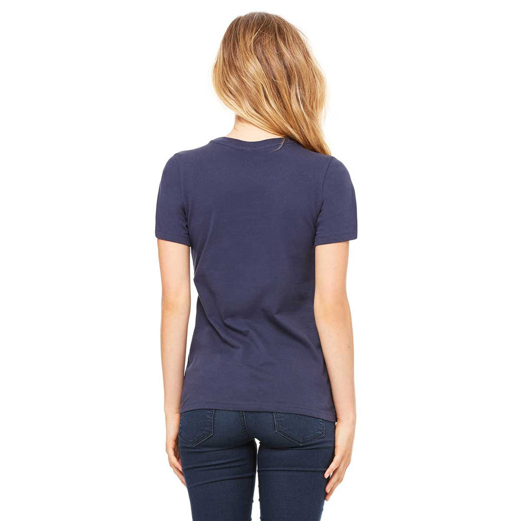 Bella + Canvas Women's Navy Relaxed Jersey Short-Sleeve T-Shirt