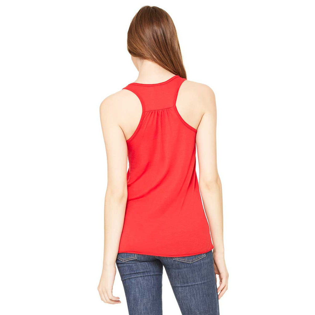 Bella + Canvas Women's Red Flowy Racerback Tank