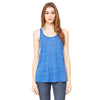 Bella + Canvas Women's True Royal Marble Flowy Racerback Tank