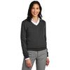 Brooks Brothers Women's Windsor Grey Heather Washable Merino V-Neck Sweater