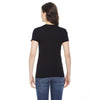 American Apparel Women's Black Poly-Cotton Short Sleeve Crewneck T-Shirt