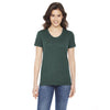 American Apparel Women's Heather Forest Poly-Cotton Short Sleeve Crewneck T-Shirt