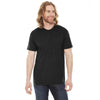 American Apparel Unisex Heather Black Poly-Cotton Short Sleeve Crewneck T-Shirt