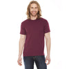 American Apparel Unisex Heather Cranberry Poly-Cotton Short Sleeve Crewneck T-Shirt