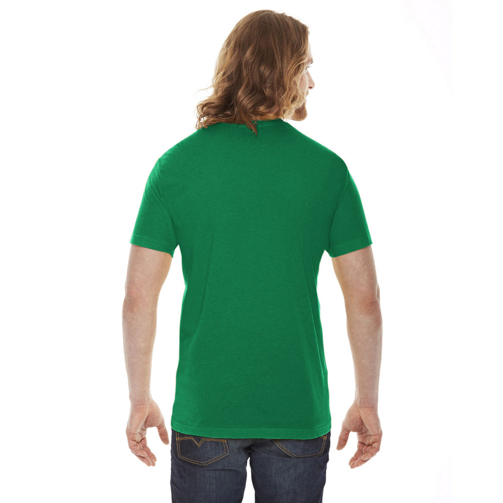 American Apparel Unisex Kelly Green Poly-Cotton Short Sleeve Crewneck T-Shirt