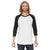 American Apparel Unisex White/Hth Black Poly-Cotton Baseball Raglan Tee